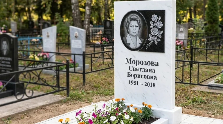 Памятник с гравировкой роз — выполненная работа «Морозова» в Новокузнецке
