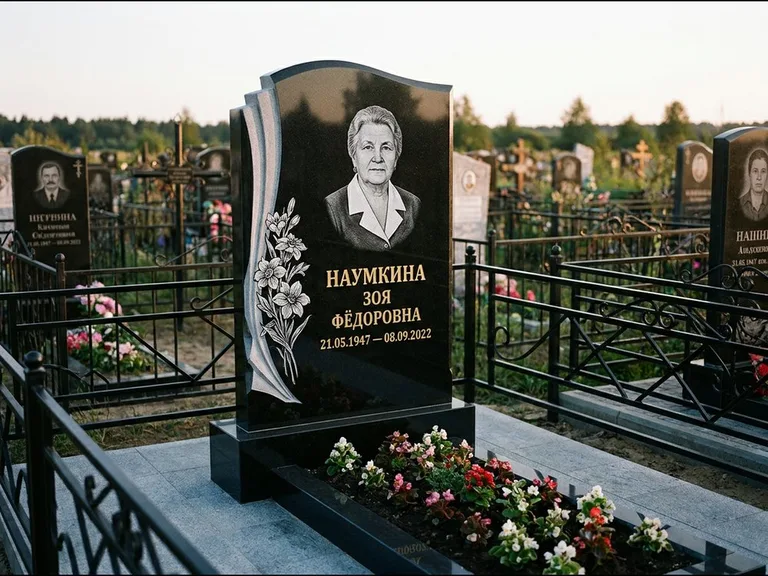 Гравировка портрета на чёрном граните — выполненная работа 6 в Новокузнецке