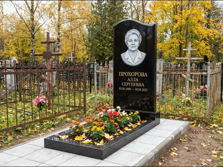 Гравировка портрета на чёрном граните — выполненная работа 8 в Новокузнецке