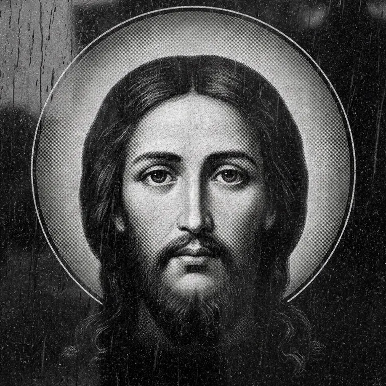 Эскиз иконы: «Моление о чаше» (полутон) — сюжетная композиция, гравировка на памятник в Новокузнецке