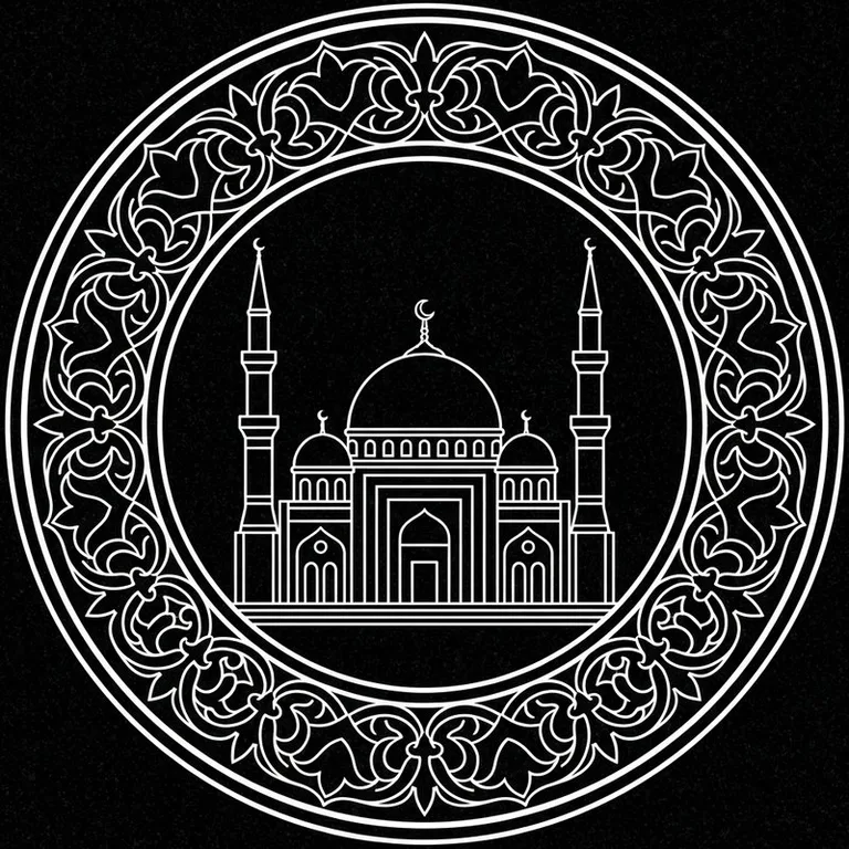 Эскиз: В медальоне — круглый медальон с восточным кантом в Новокузнецке