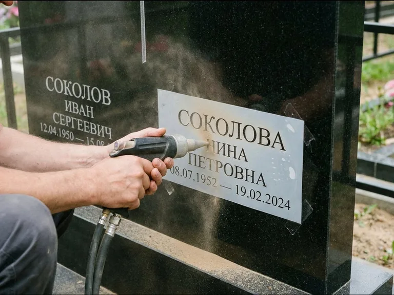 Догравировка ФИО и дат — гравировка с выездом на кладбище в Новокузнецке