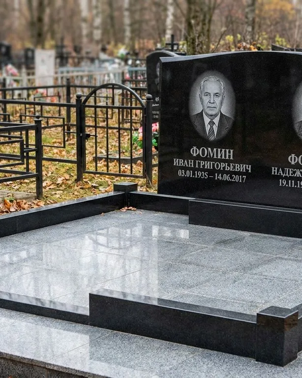 Премиум-комплекс под ключ с вазами и скамьёй в Новокузнецке