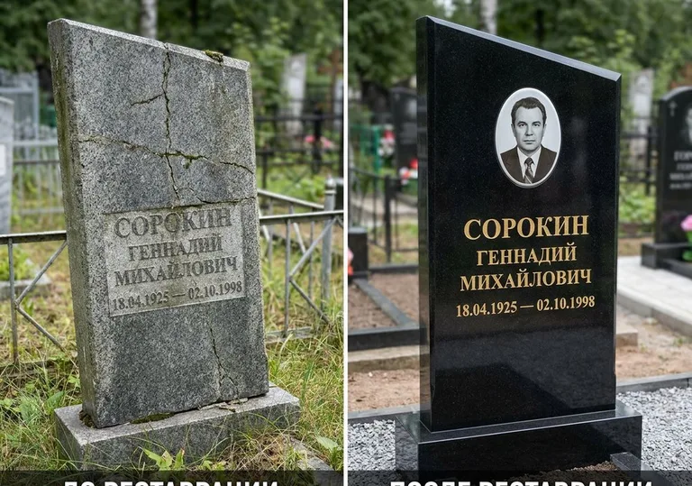 Полная реставрация старого памятника: до и после в Новокузнецке