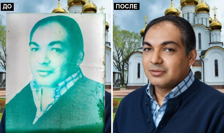 Ретушь фото на памятник — цветокоррекция и колоризация: до и после в Новокузнецке