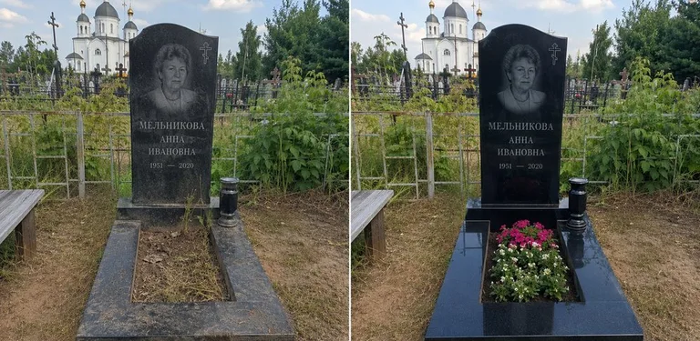 Мойка фигурного памятника до и после в Новокузнецке