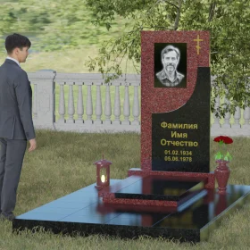 Гранитный православный памятник - П024