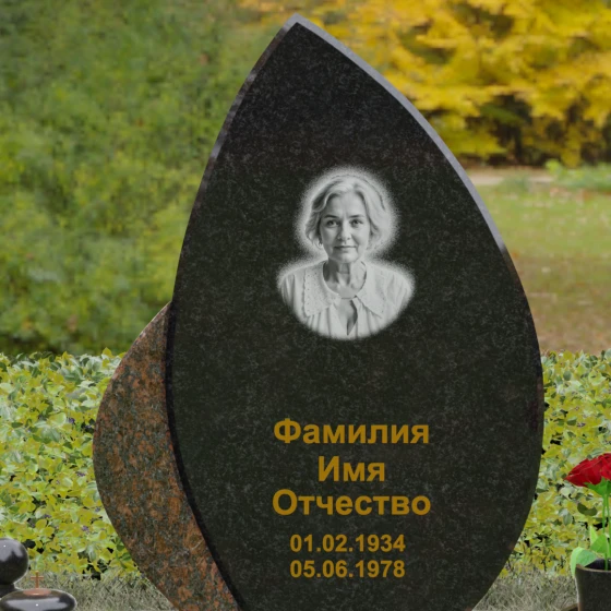 Вертикальный комбинированный памятник во Владивостоке, гранит Габбро-диабаз