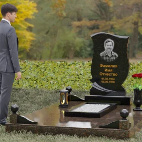 Светский вертикальный гранитный памятник для одного - П106