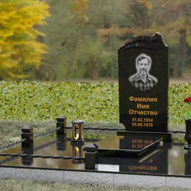 Вертикальный Гранитный памятник без креста - П149