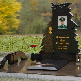 Вертикальный гранитный памятник на одного - П202