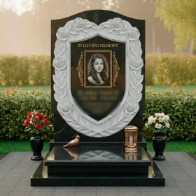 Элитный гранитный памятник для одного - ПН147