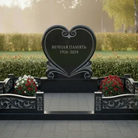 Светский вертикальный гранитный памятник из дымовского камня - ПН523