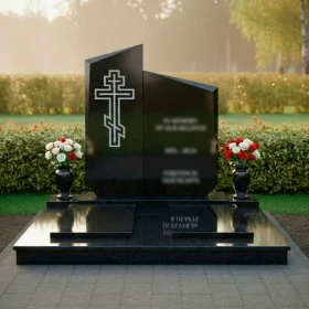 Православный гранитный памятник для двоих - ПН716