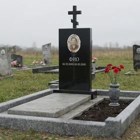Полимерный памятник с крестом