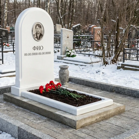 Памятник из полимера с арочным верхом