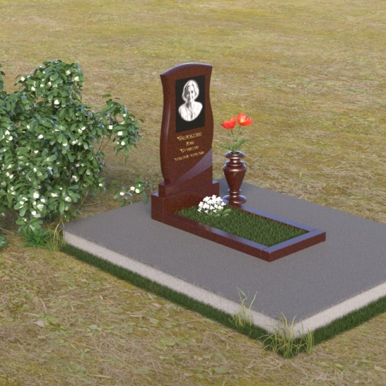Памятник — книга с гравировкой из гранита, гранит Лезниковский, вид 2, в Якутске