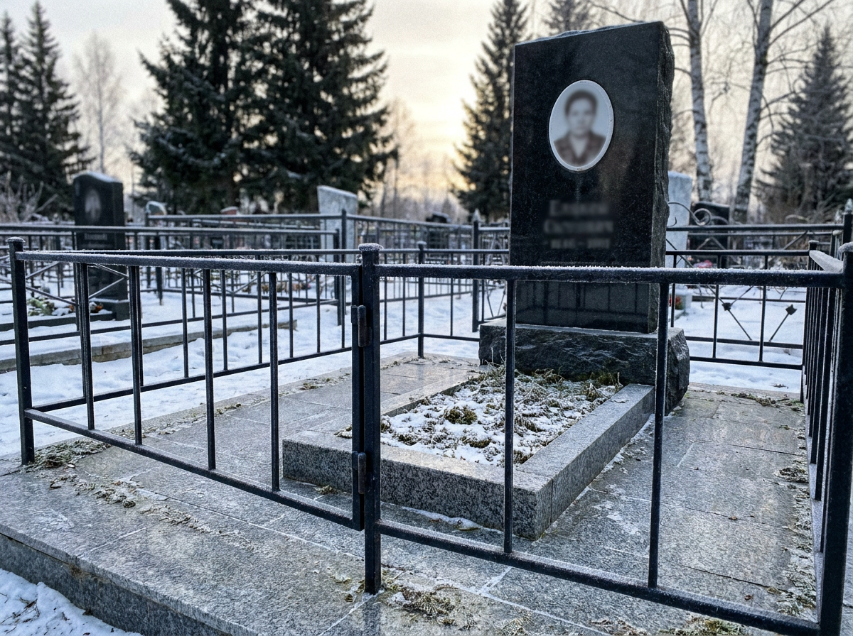 Благоустройство могилы в Новокузнецке — пример 4