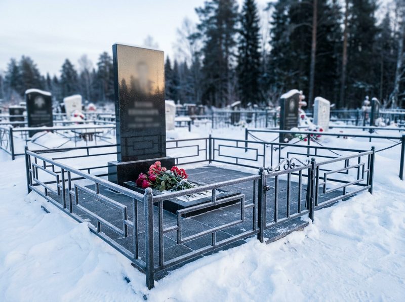 Уборка могилы в Новокузнецке — пример 3