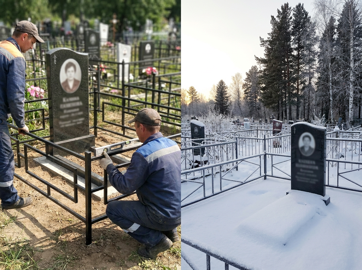 Установка ограды в Новокузнецке — пример 3